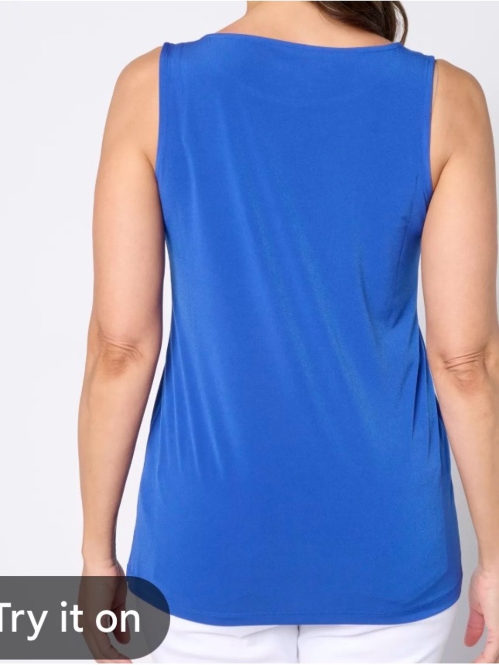Susan Graver Sleeveless Knit Tank in Royal Blue, Brand New size M - Picture 2 of 6